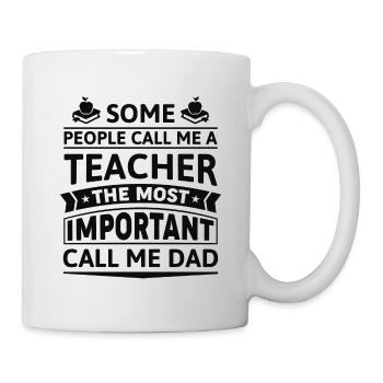 Certaines personnes m’appellent un enseignant - Mug blanc - blanc - Droite