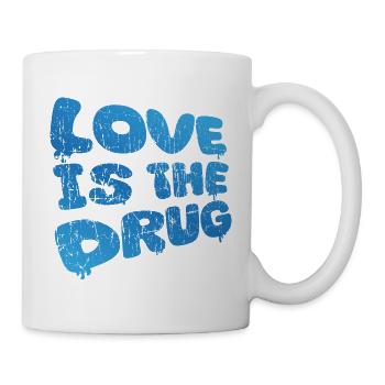 L’amour est la drogue (Blue Scratched Edition) - Mug blanc - blanc - Droite