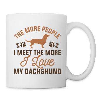 J’aime mon teckel - Mug blanc - blanc - Droite
