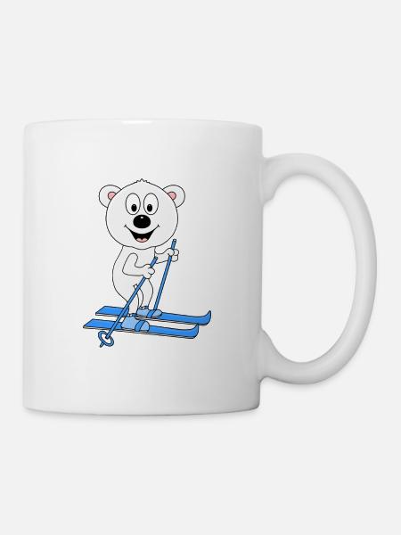 EISBÄR - SKIER - SKI - TIER - SPORT - Tasse - Weiß