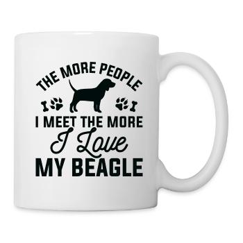 Ich liebe meinen Beagle - Tasse - Weiß - Rechts