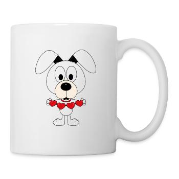 HUND - LIEBE - LOVE - TIERLIEB - Tasse - Weiß - Rechts