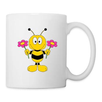 BIENE - BLUMEN - BIENCHEN MIT BLÜMCHEN - Tasse - Weiß - Rechts