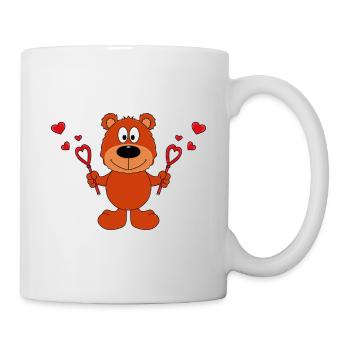 TEDDY - SEIFENBLASEN - HERZEN - LIEBE - LOVE - Tasse - Weiß - Rechts