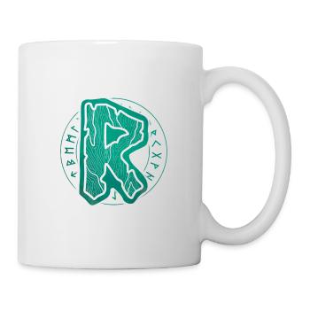 Wikingerrune Raidho futhark - Tasse - Weiß - Rechts