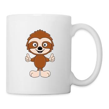 FAULTIER - LIKE - LIKEN - MÖGEN - DAUMEN HOCH - Tasse - Weiß - Rechts
