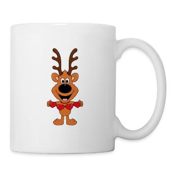 REH - HERZEN - LIEBE - LOVE - TIERLIEB - VERLIEBT - Tasse - Weiß - Rechts