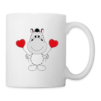 ZEBRA - HERZEN - LUFTBALLONS - LIEBE - LOVE - Tasse - Weiß - Rechts