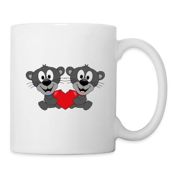 PANTHER - LIEBE - LOVE - TIERE - VERLIEBT - Tasse - Weiß - Rechts