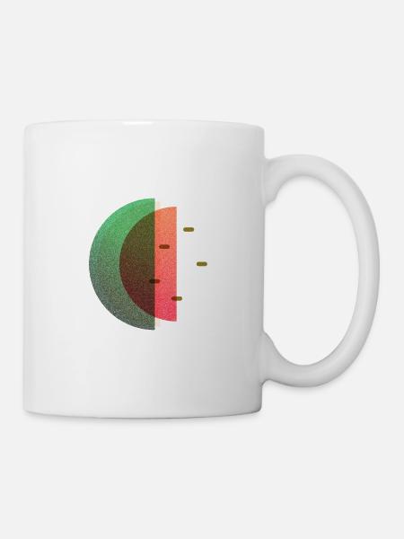 Abstraktes Sommer Melonen Muster Variante 3 - Tasse - Weiß