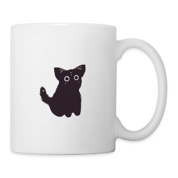 Cute Black Cat - Mug - white - Right