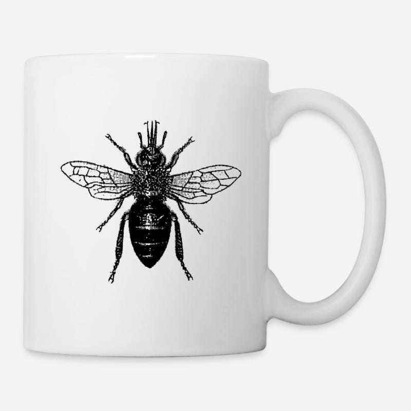 Megabee 011 000 100 - digitale Biene - Tasse - Weiß