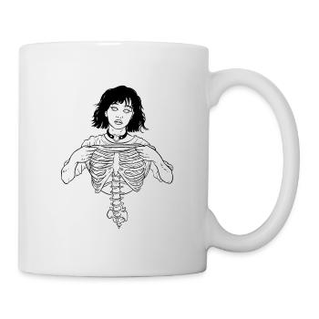 Squelette sexy flash tattoo art style - Mug blanc - blanc - Droite