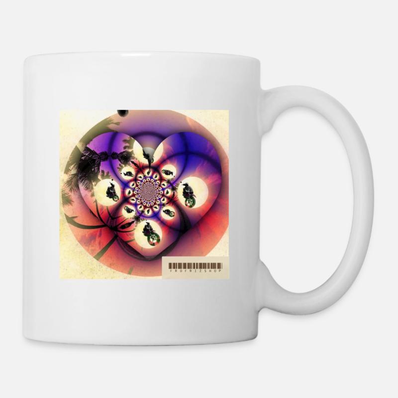 70's Moped/Motorroller - Tasse - Weiß