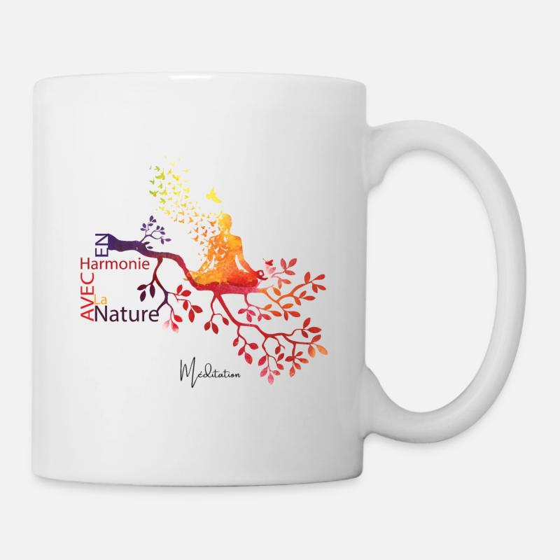 En harmonie avec la nature - Mug blanc - blanc