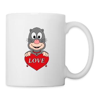 MAULWURF - LIEBE - LOVE - HERZ - TIERISCH - Tasse - Weiß - Rechts