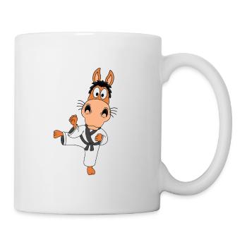 PFERD - KARATE - JUDO - SELBSTVERTEIDIGUNG - SPORT - Tasse - Weiß - Rechts