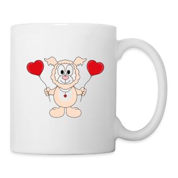 LUFTBALLONS - LIEBE - LAMA - ALPAKA - TIERISCH - Tasse - Weiß - Rechts