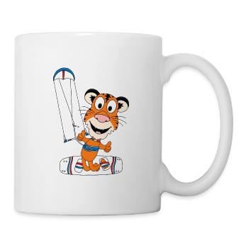 KITESURFER - KITEN - KITE - KITESURFEN - TIGER - Tasse - Weiß - Rechts