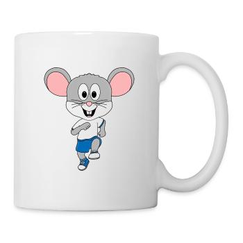 MAUS - SPORT - LAUFEN - JOGGEN - MARATHON - TIER - Tasse - Weiß - Rechts