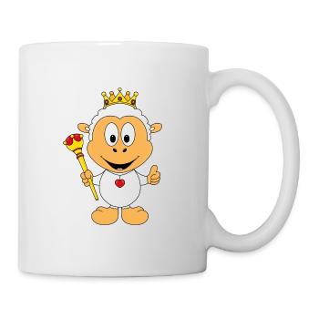 SCHAF - KÖNIG - KÖNIGIN - PRINZ - PRINZESSIN - Tasse - Weiß - Rechts