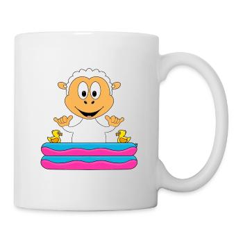 SCHAF - SHAKA - POOL - PLANSCHBECKEN - SOMMER - Tasse - Weiß - Rechts