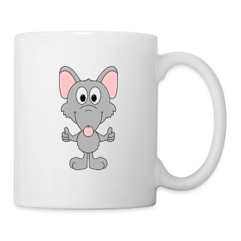 RATTE - LIKE - LIKEN - MÖGEN - DAUMEN HOCH - TIER - Tasse - Weiß - Rechts