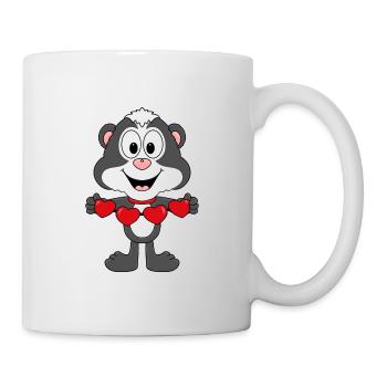 STINKTIER - LIEBE - HERZEN - VERLIEBT - TIERISCH - Tasse - Weiß - Rechts
