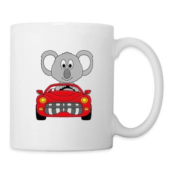 KOALA - AUTO - TIER - TIERISCH - AUTOFAHRER - Tasse - Weiß - Rechts