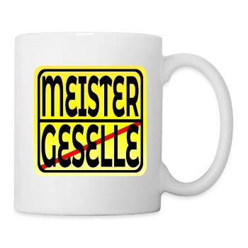 Meisterprüfung bestanden - MEISTER GESELLE - Tasse - Weiß - Rechts