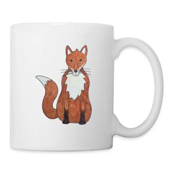 niedliche Fuchs - Tasse - Weiß - Rechts