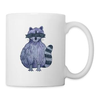 raton laveur mignon - Mug blanc - blanc - Droite