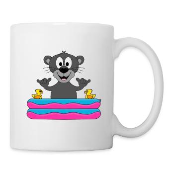 PLANSCHBECKEN - SOMMER - POOL - PANTHER - TIER - Tasse - Weiß - Rechts