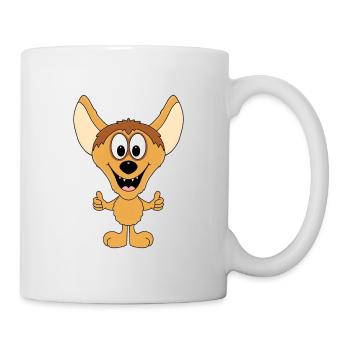 HYÄNE - LIKE - LIKEN - MÖGEN - DAUMEN HOCH - TIER - Tasse - Weiß - Rechts