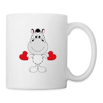 ZEBRA - LIEBE - LOVE - TIER - TIERISCH - VERLIEBT - Tasse - Weiß - Rechts