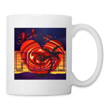 Ich bin Frei - FREI im Herzen - Herz - Universum - Tasse - Weiß - Rechts