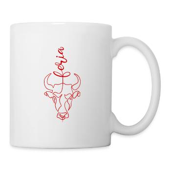 Feria Bull Einzeilige Kunst - Tasse - Weiß - Rechts