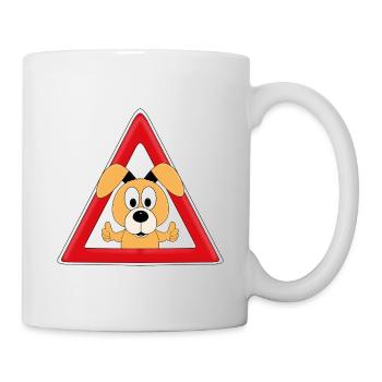 ACHTUNG - HUND - TIER - TIERISCH - HUNDE - Tasse - Weiß - Rechts