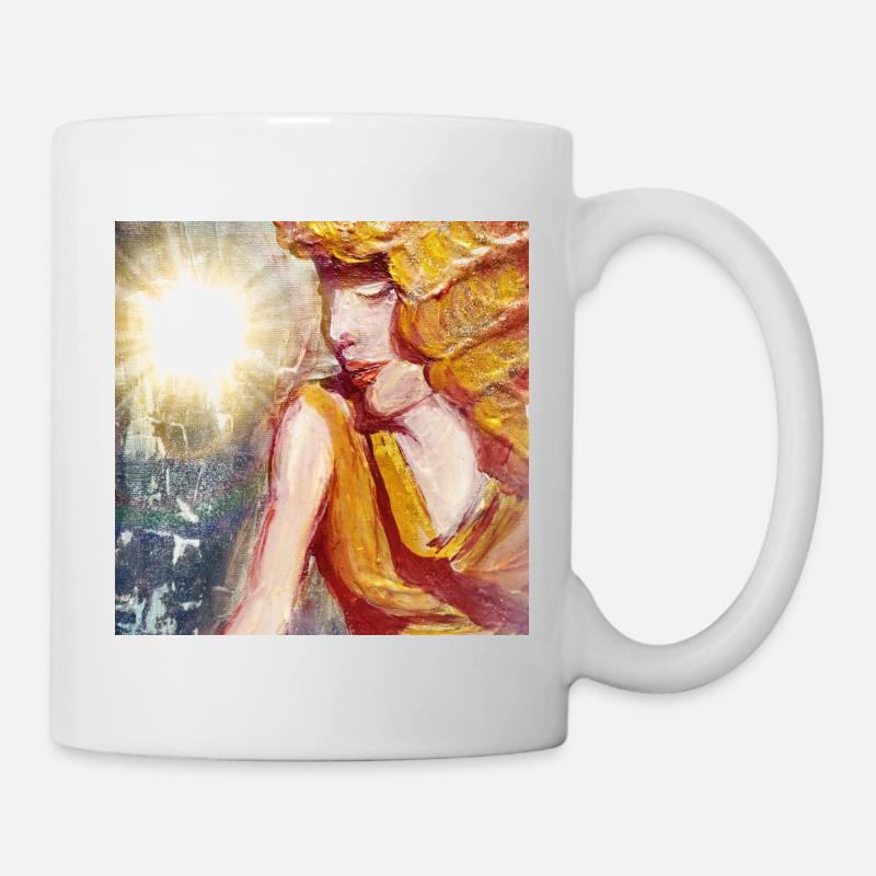 Femme au soleil - Mug blanc - blanc