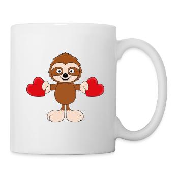 FAULTIER - LIEBE - LOVE - TIERISCH - VERLIEBT - Tasse - Weiß - Rechts