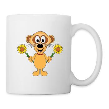 ERDMÄNNCHEN - BLUMEN - TIER - LIEBE - LOVE - Tasse - Weiß - Rechts