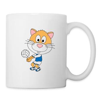 HAMSTER - VOLLEYBALL - SPORT - TIERISCH - Tasse - Weiß - Rechts