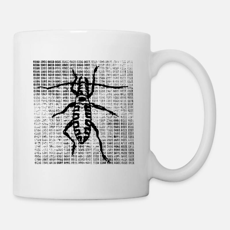 Bit worm - digital worm - Mug - white