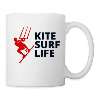 Kitesurfen Kiteboarding Kiteboarder Kitesurf - Tasse - Weiß - Rechts