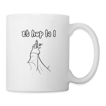 Hop la parade ! doigts dans les yeux humour drôle - Mug blanc - blanc - Droite