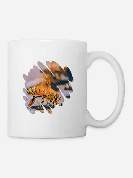 Goldene Biene - Tasse - Weiß