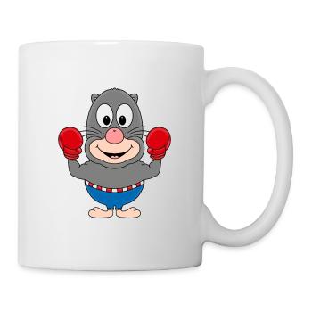 MAULWURF - BOXER - BOXEN - SPORT - TIER - TIERISCH - Tasse - Weiß - Rechts