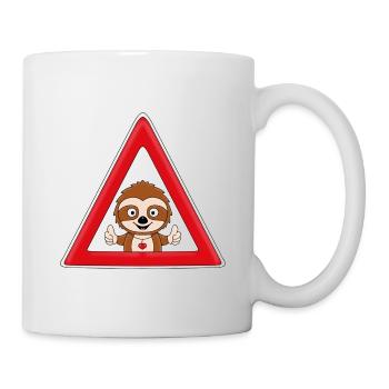 ACHTUNG - FAULTIER - TIER - TIERISCH - FUN - Tasse - Weiß - Rechts