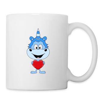 EINHORN - LIEBE - LOVE - VERLIEBT - HERZ - Tasse - Weiß - Rechts