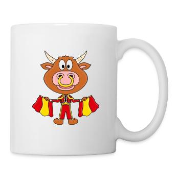 STIER - BULLE - KUH - TORERO - STIERKÄMPFER - Tasse - Weiß - Rechts